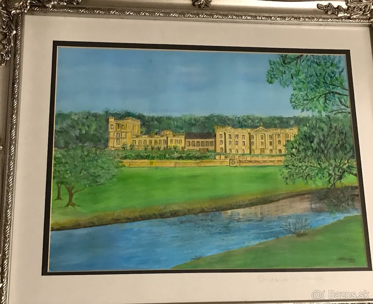 Maľovaný obraz Chatsworth House, Warney - 3