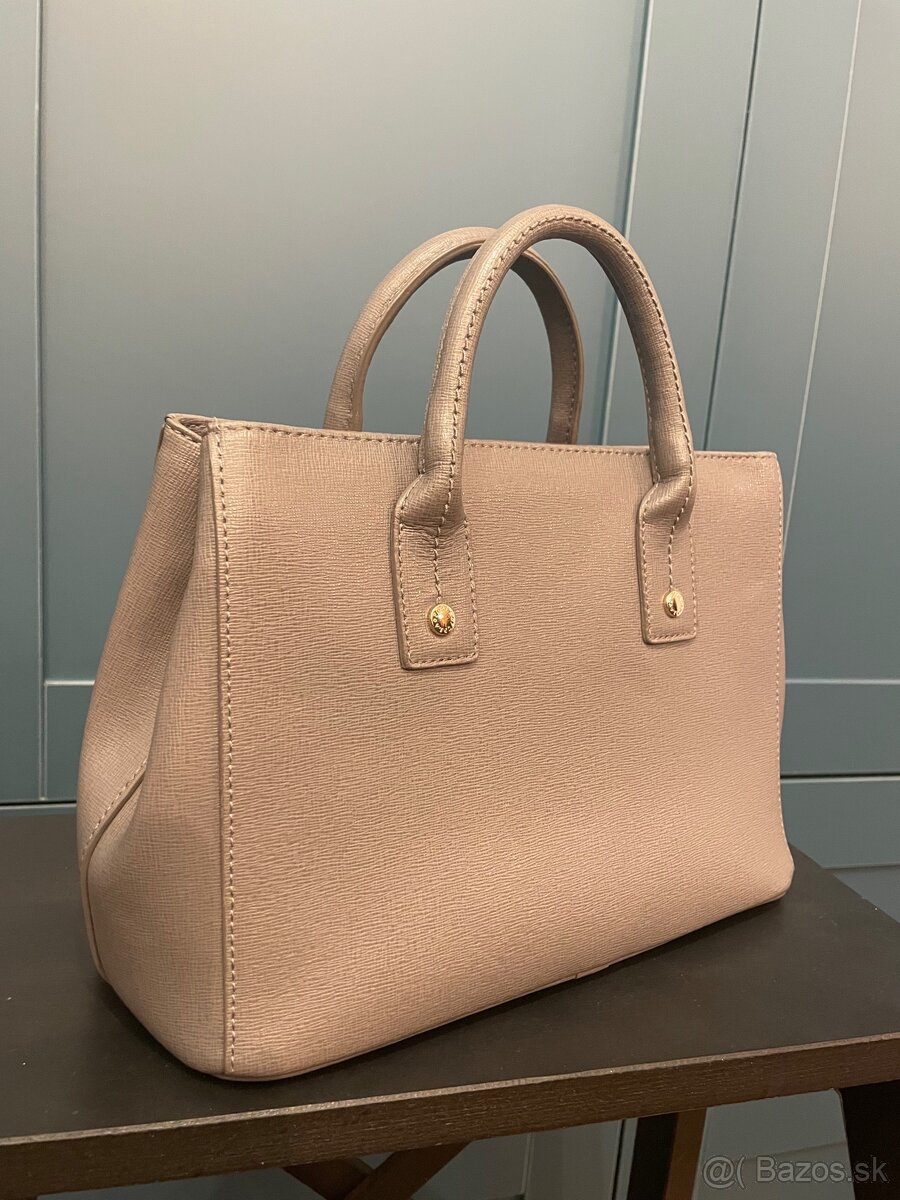 Sivá kožená kabelka Furla - 3