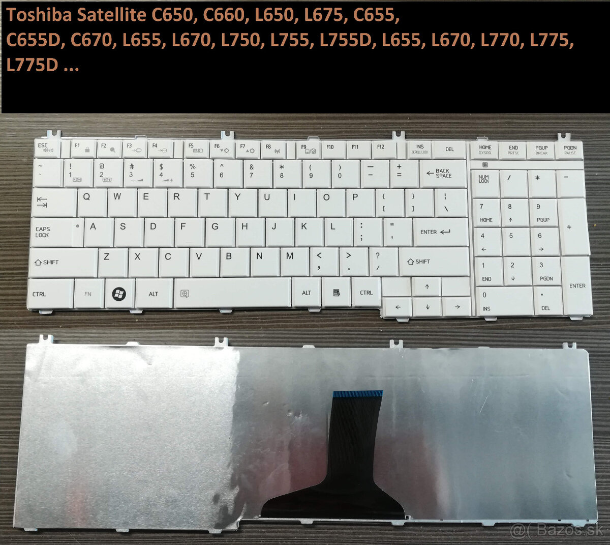 Klavesnice: Toshiba Satellite C650 C660 L650 L675//P750 P770 - 3