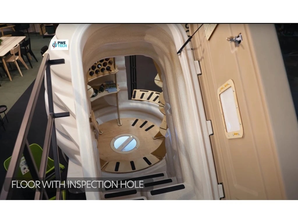 Podzemná plastová monolitická pivnica svetlo šedá 7,5 m3 - 3