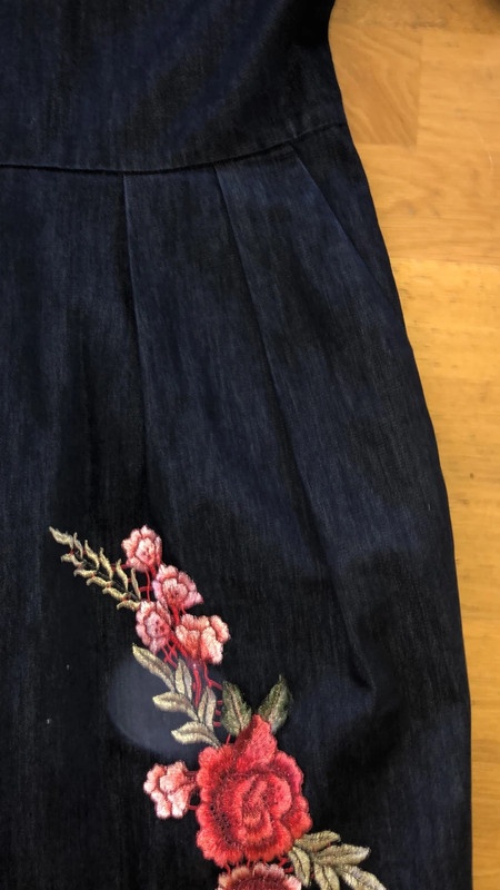 Riflové šaty puzdrové - 3