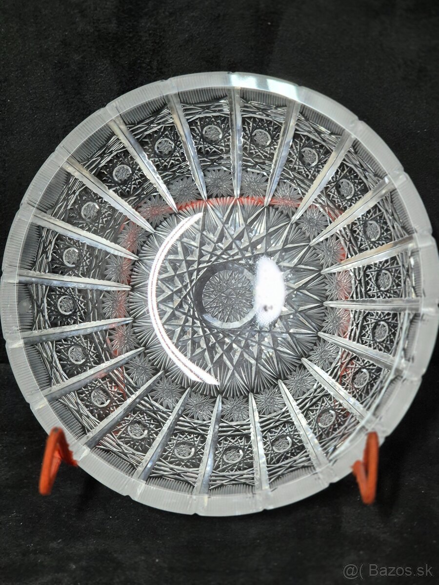 kryštálová brúsená misa priemer 20cm - 3