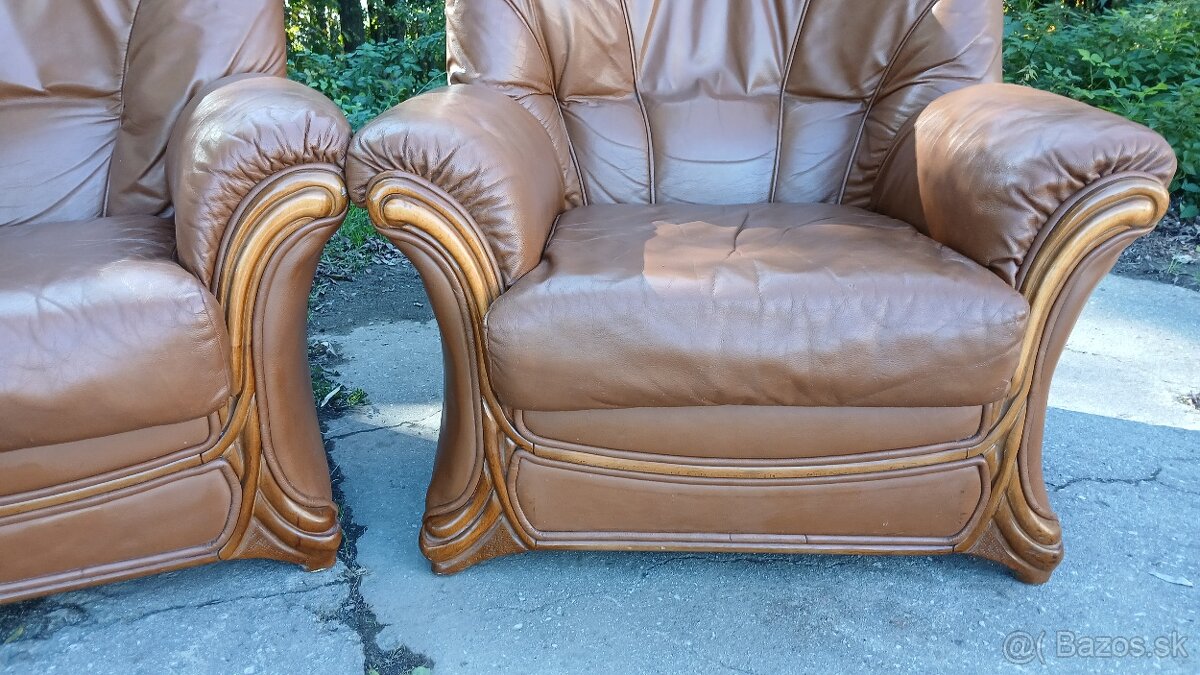 Kožená sedací souprava 3+1+1 - 3