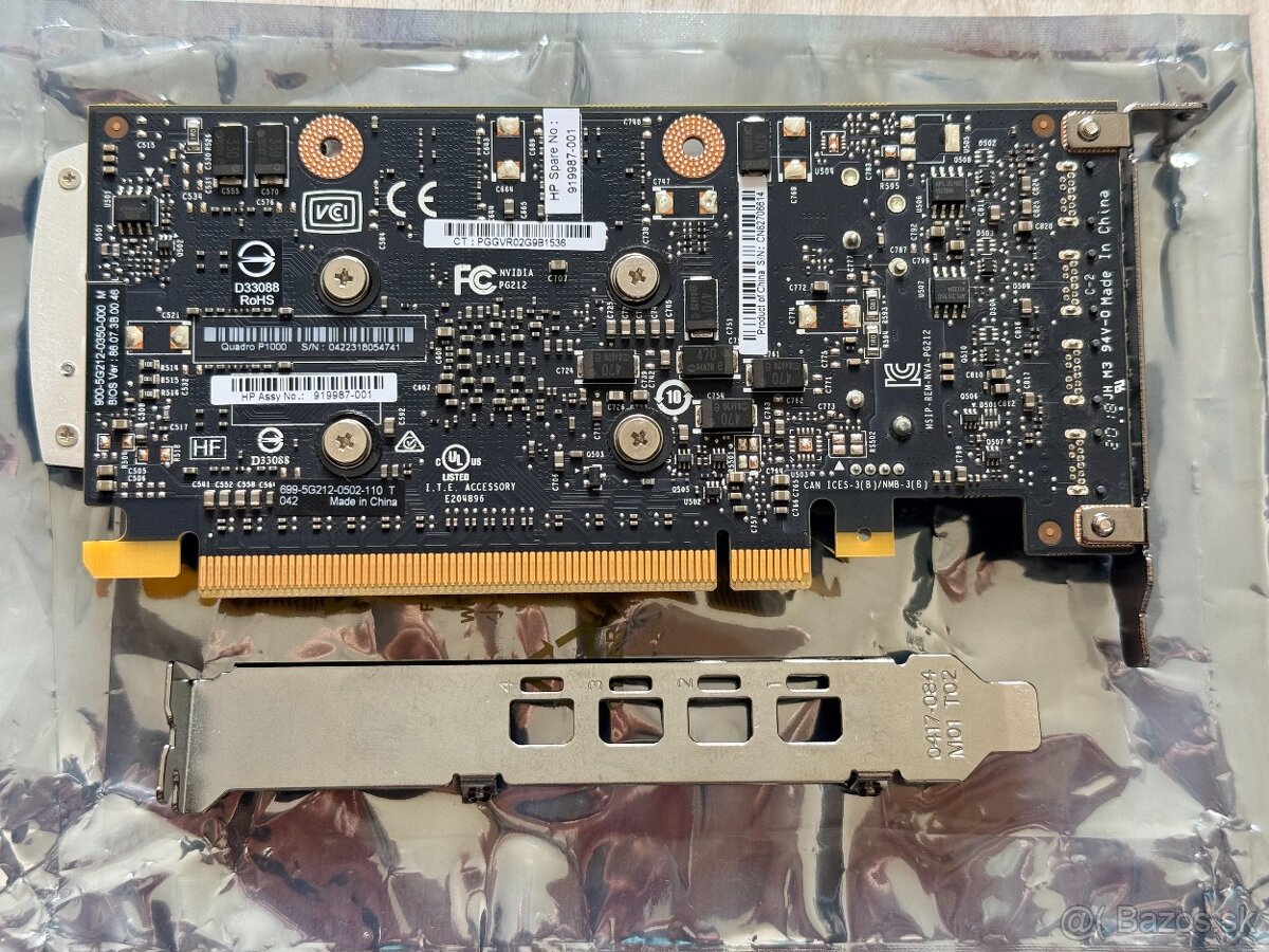 Nvidia Quadro P1000 4GB – Low Profile, 4x 4K, NVENC (Plex/NA - 3