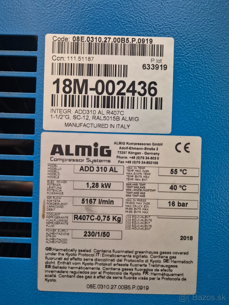 Kompresor Almig variable 28 aj zo sušičom vzduchu - 3