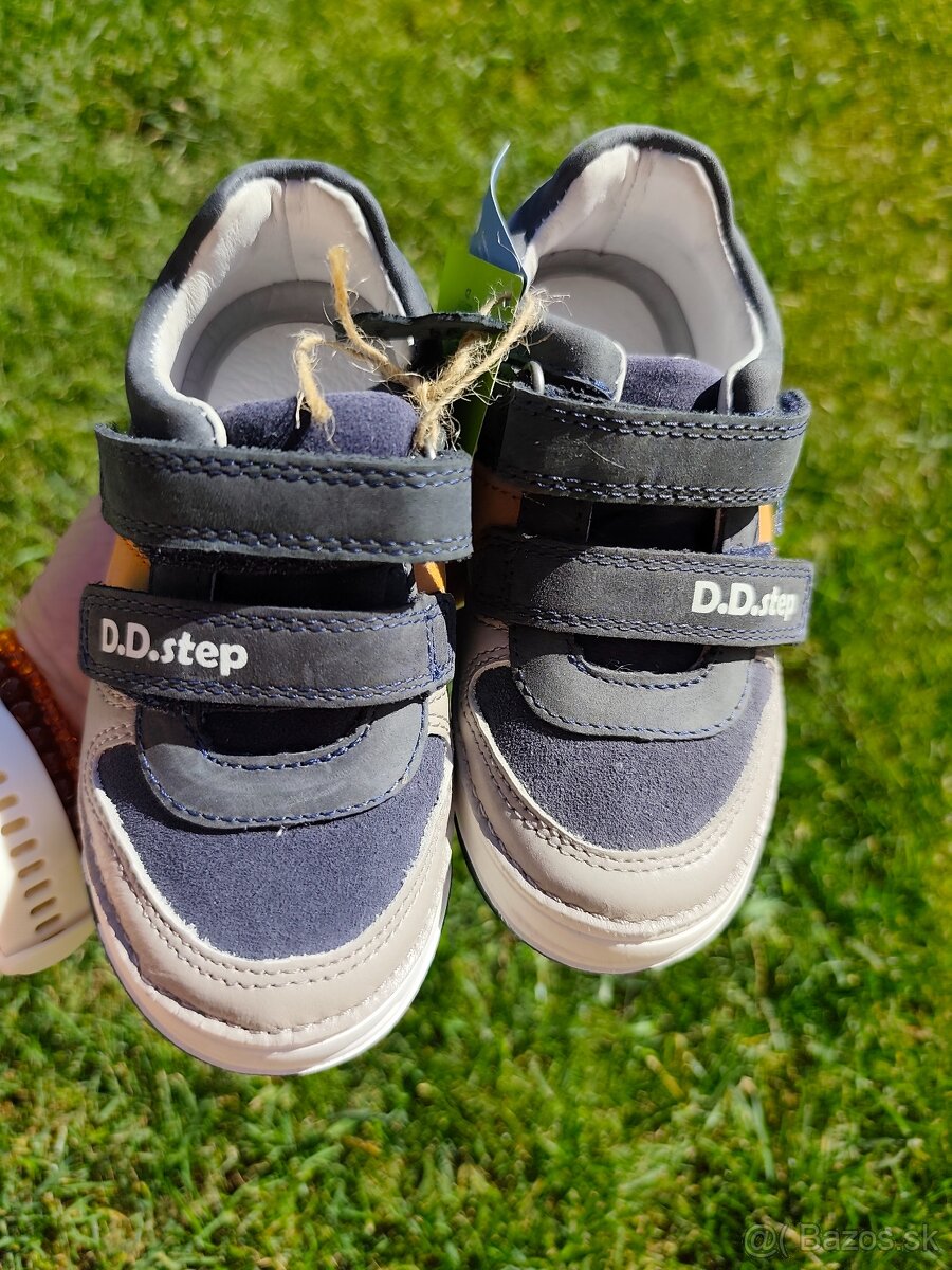 💙 D.D.Step kožené detské topánky – ROYAL BLUE - 3