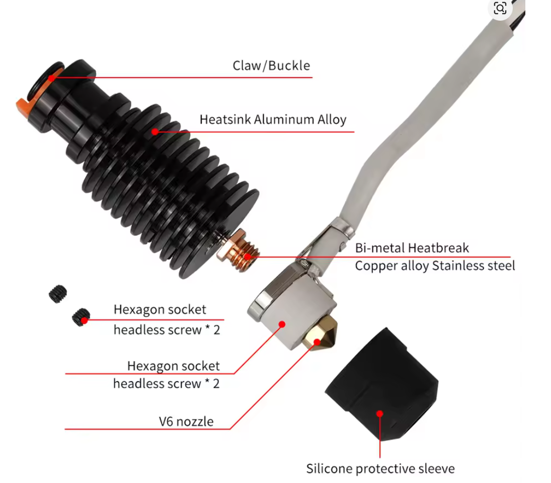 E3D V6 Hotend 24V 50W Ceramic - 3