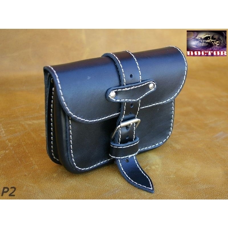 Kožená moto kapsa na pásek,stehno,rameno. - 3