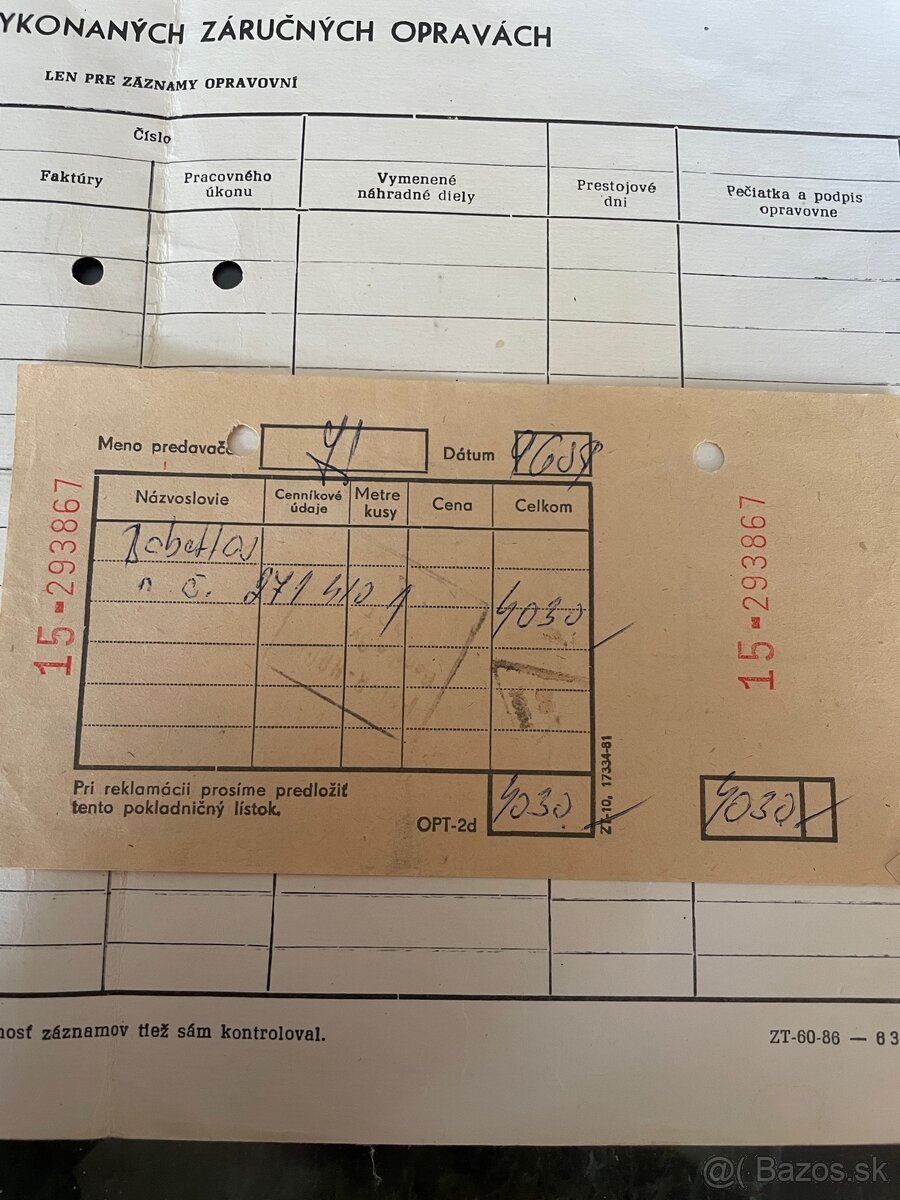 Záručný list a rám Babetta 210 - 3