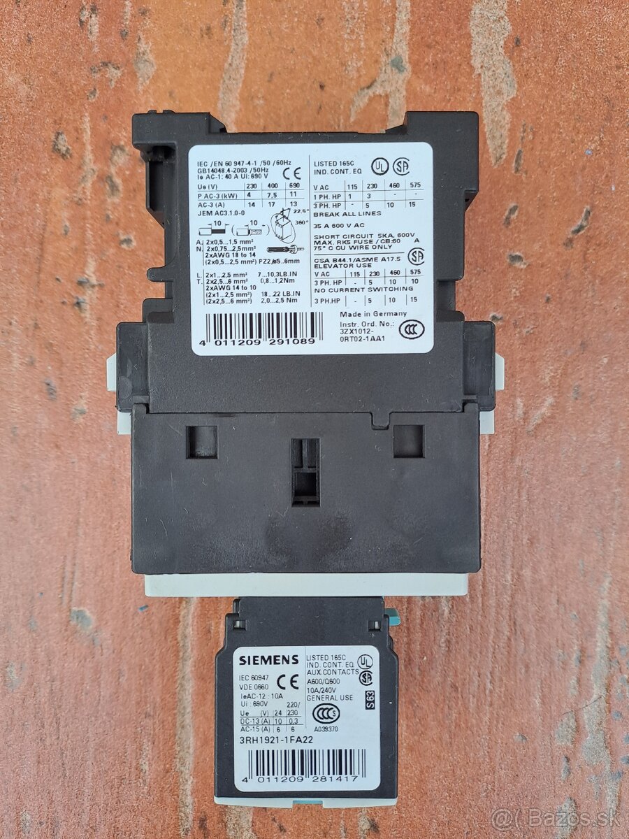 Stykač Siemens 3rt1025-1b - 3