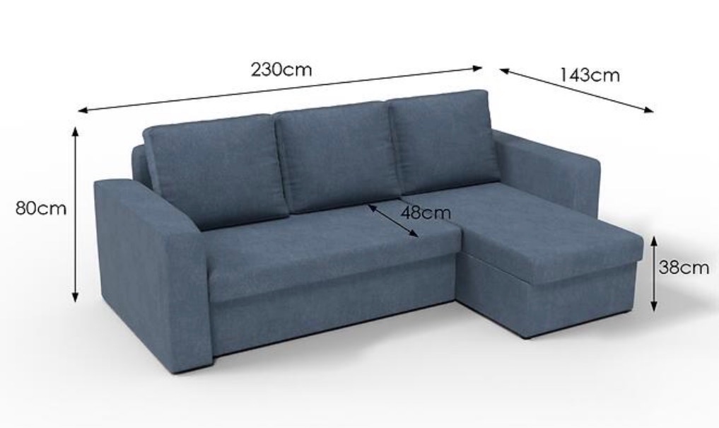 Rozkladacia, rohová sedačka L - 3