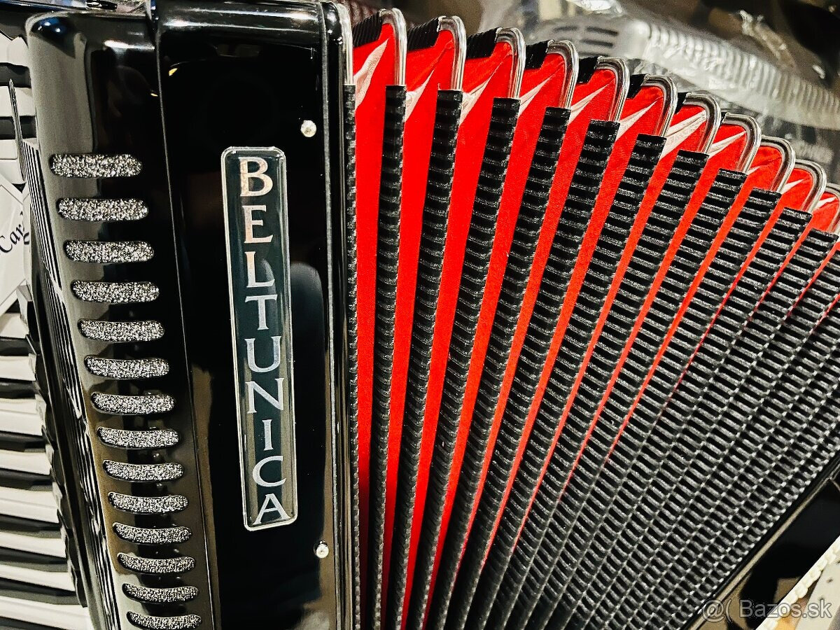 Nový akordeón Beltunica Vivaldi- DE LUXE 96 basový- krásny z - 3