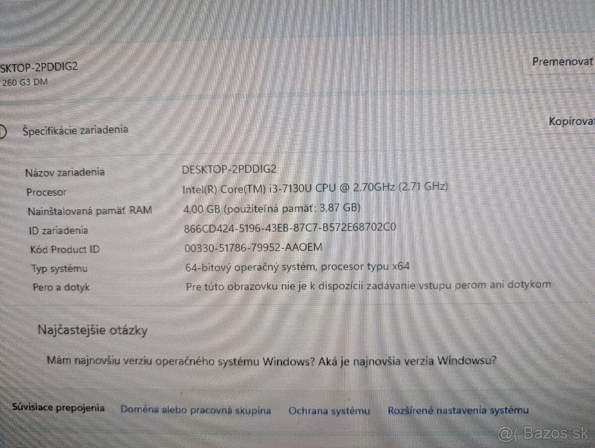 SET - Počítač HP 260 G3 DM + LCD monitor - 3