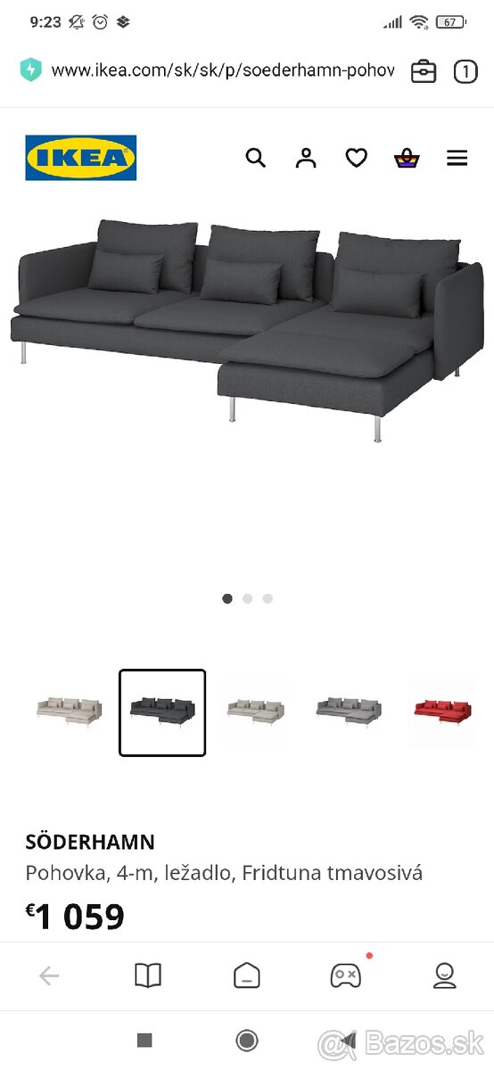 Sedačka/gauč/pohovka Soderhamn Ikea - 3