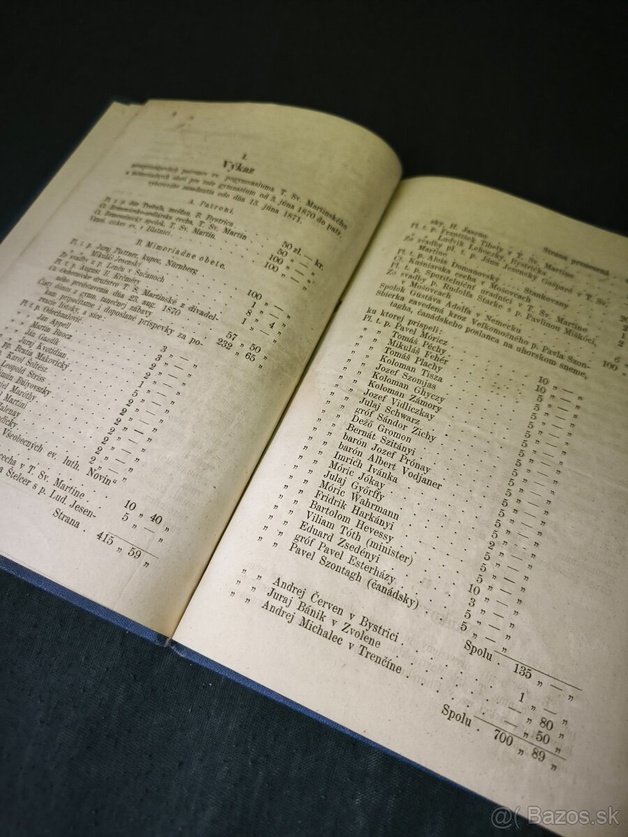 1871 Zpráva o ev. a. v. gymnasiume v T. Sv. Martine - 3