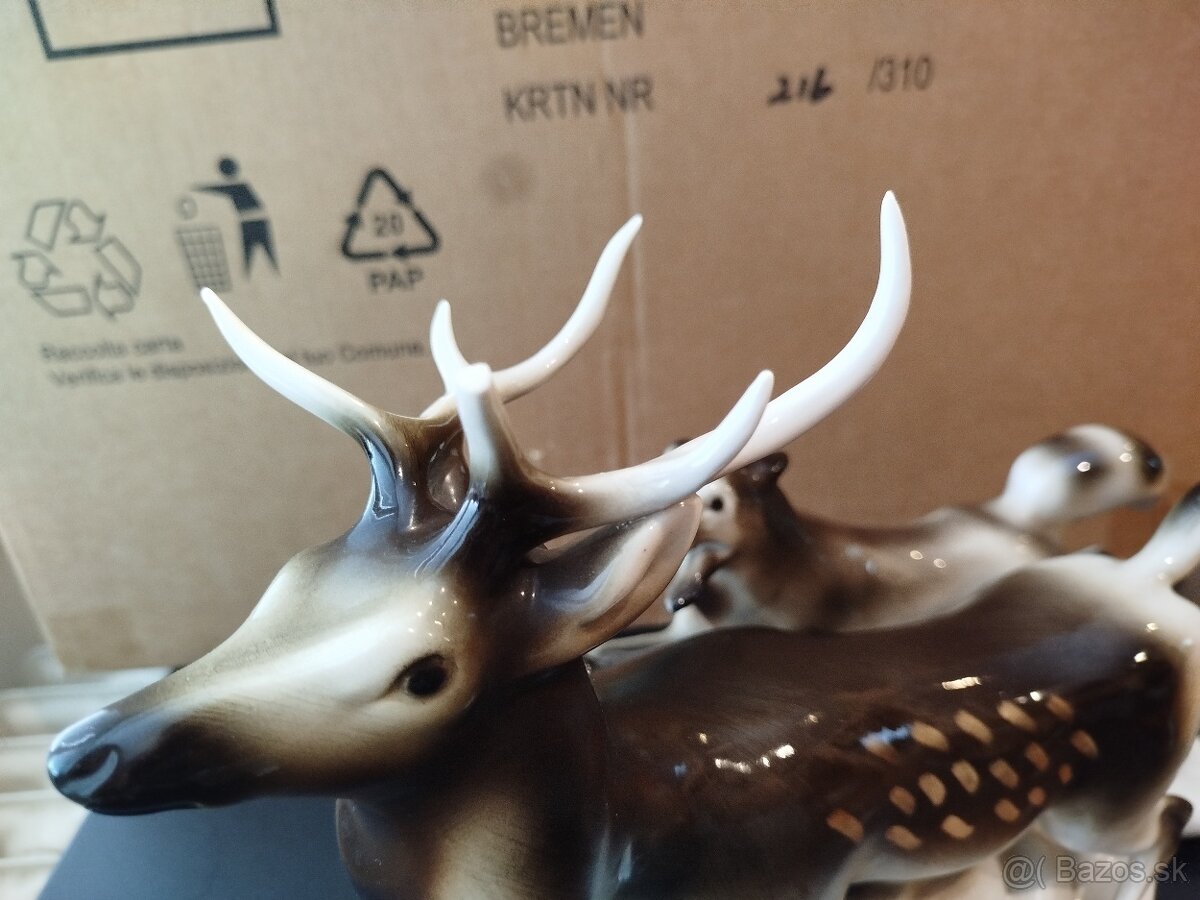 Soška Royal dux štvanica/jeleň a vlk - 3