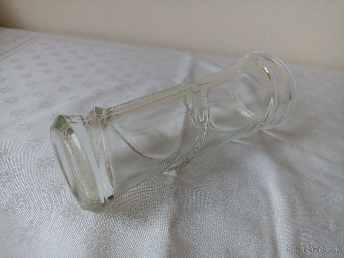 Stará retro váza Jiří Brabec, sklárna Rosice – výška 20 cm - 3