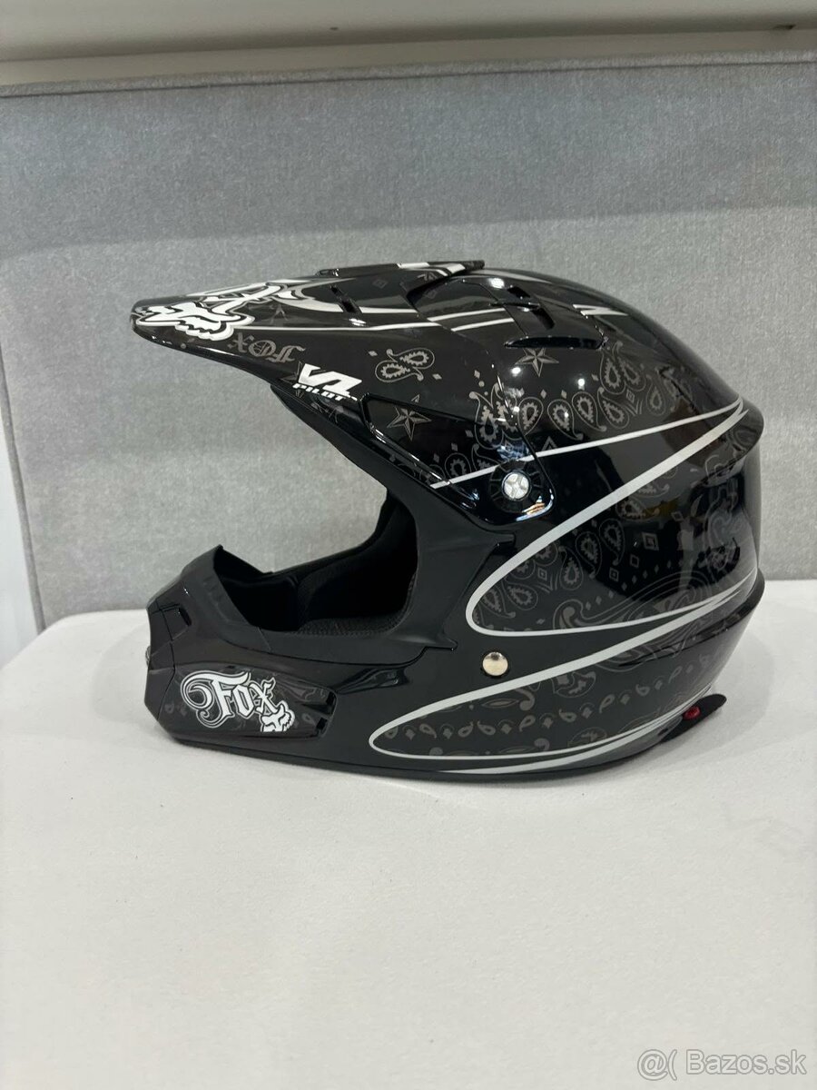 motokrosová prilblba Fox-ako nová - 3