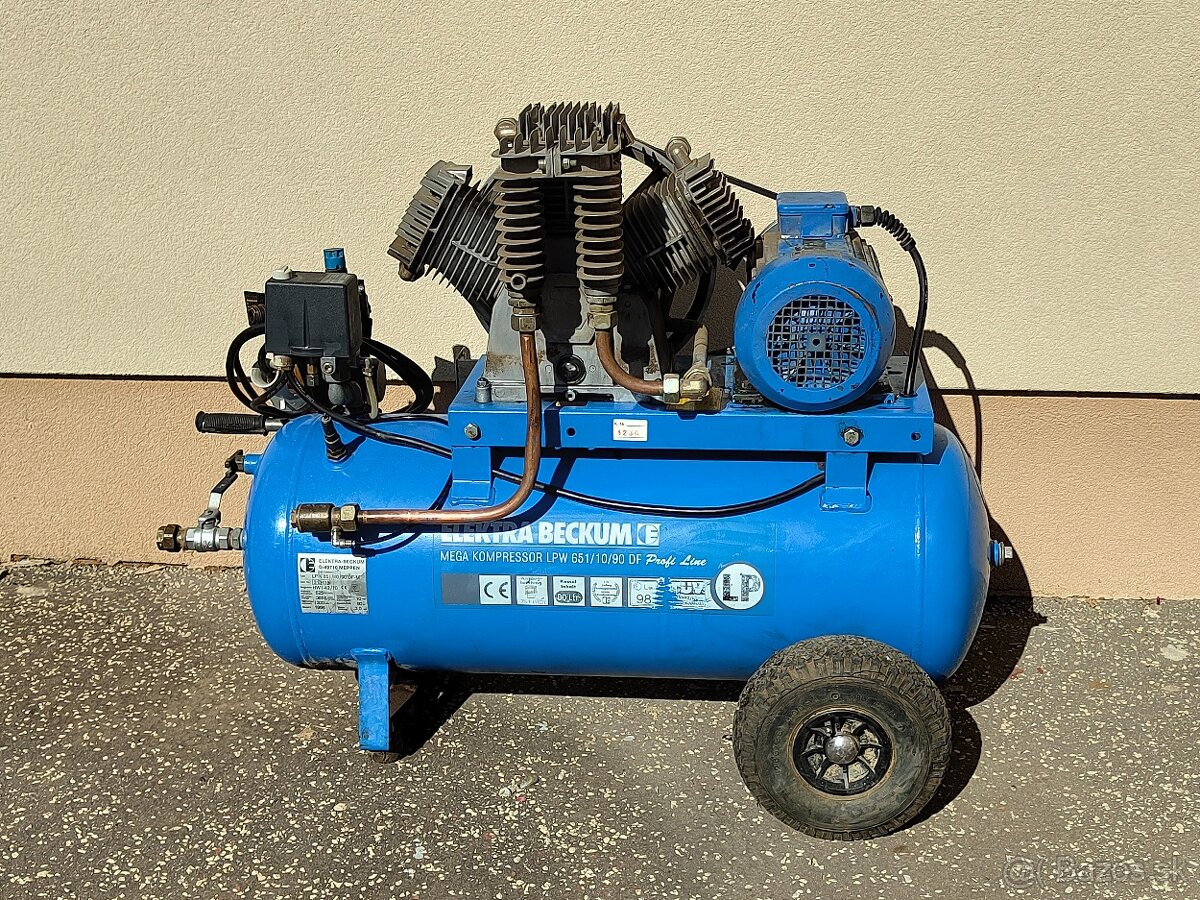 Vzduchový kompresor Elektra Beckum 90l 3kW - 3