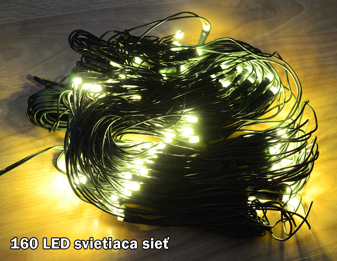 160 LED svietiaca sieť 3,2x1,5m tepla biela - 3