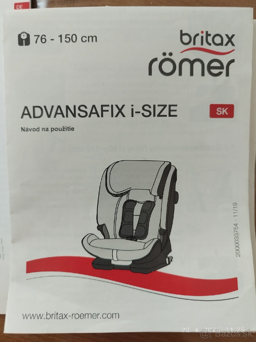 Britax Römer Advansafix i-size 76 - 150cm - 3