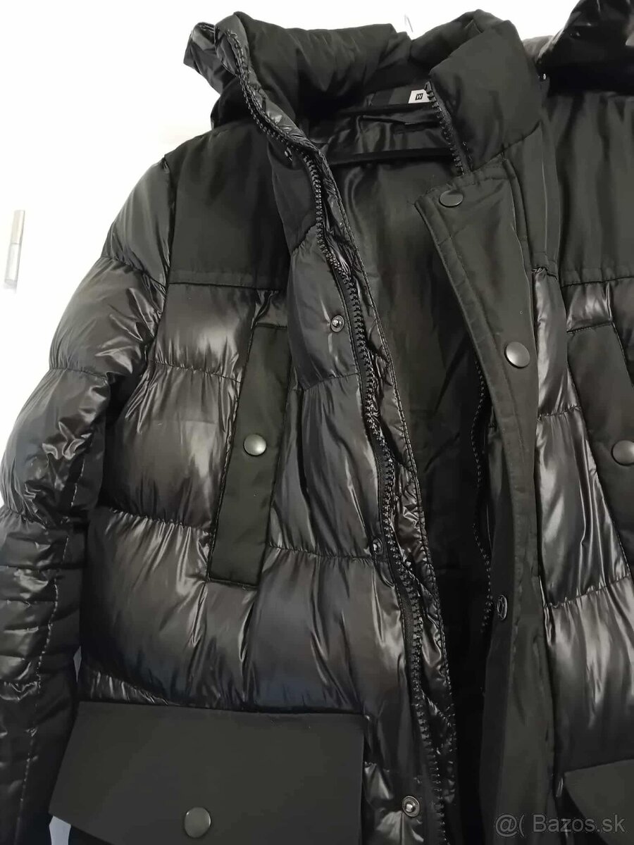 Pánska bunda dlhá čierna - 3