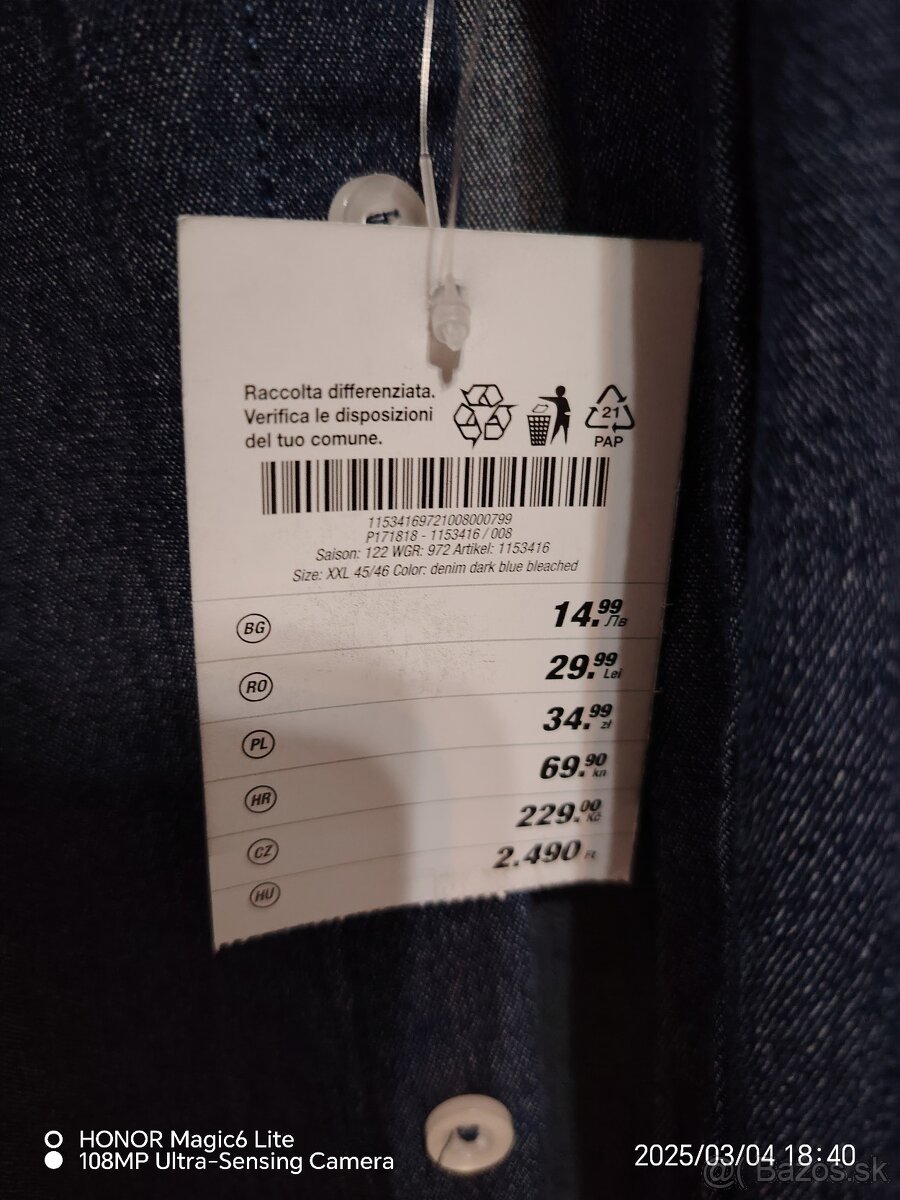 Pánska riflová košela - 3