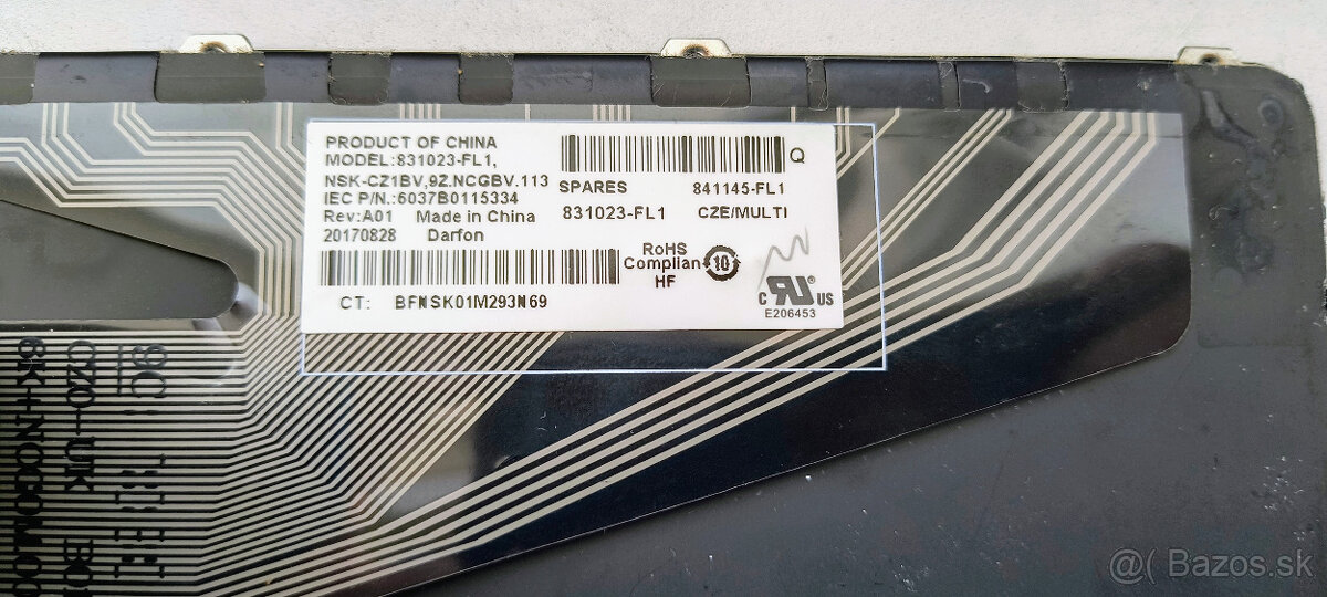 Klávesnica HP 831023-FL1 CZ/MULTI / Podsvietená - 3