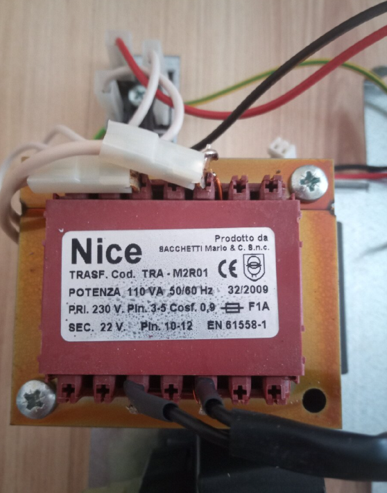 NICE transformátor do riadiacej jednotky pre brány - 3