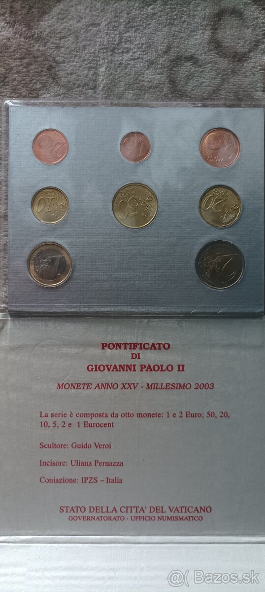 Vatikán 2003 sada EURO mincí UNC - 3