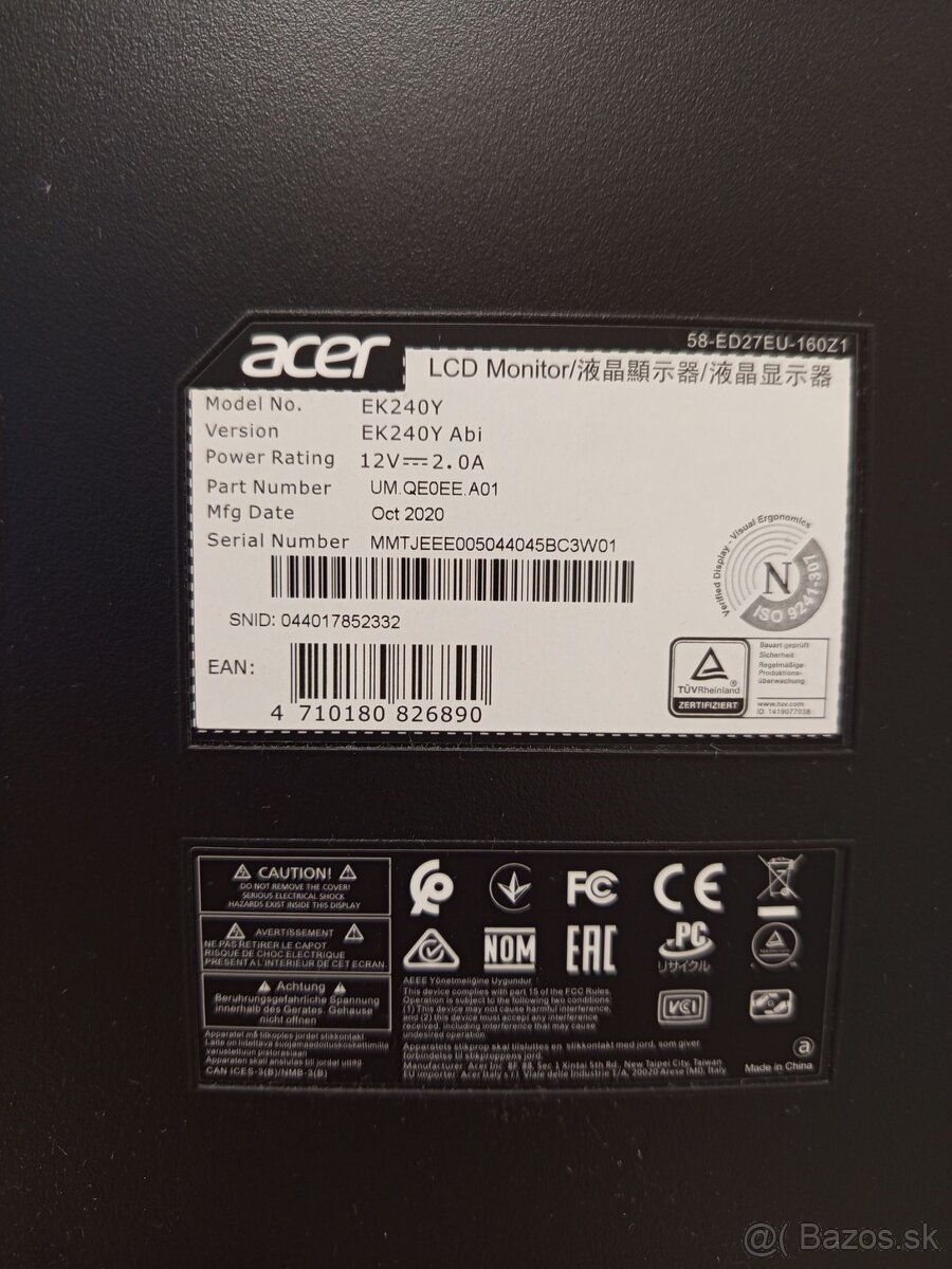 Monitor Acer EK240Y -2x - 3