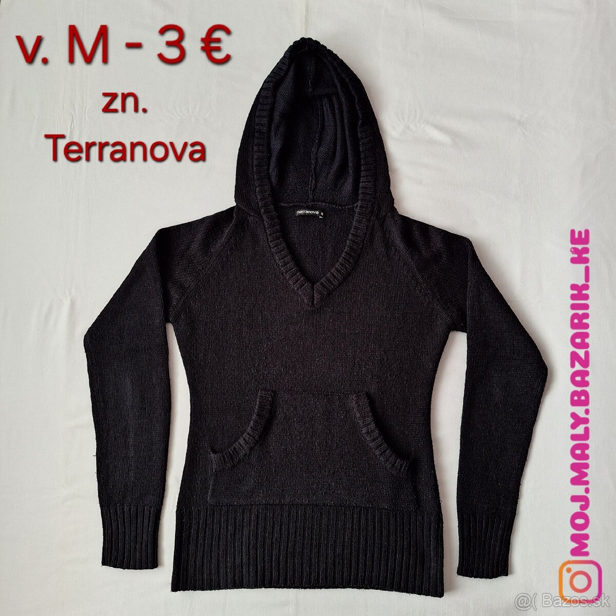 DÁMSKY PULÓVER S KAPUCŇOU (v. M) 3 € - 3