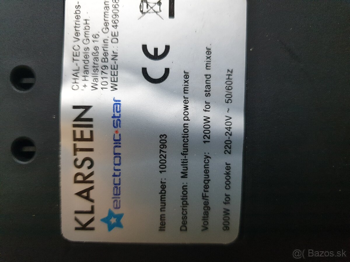 Klarstein 10027903 Kuchynský robot - 3