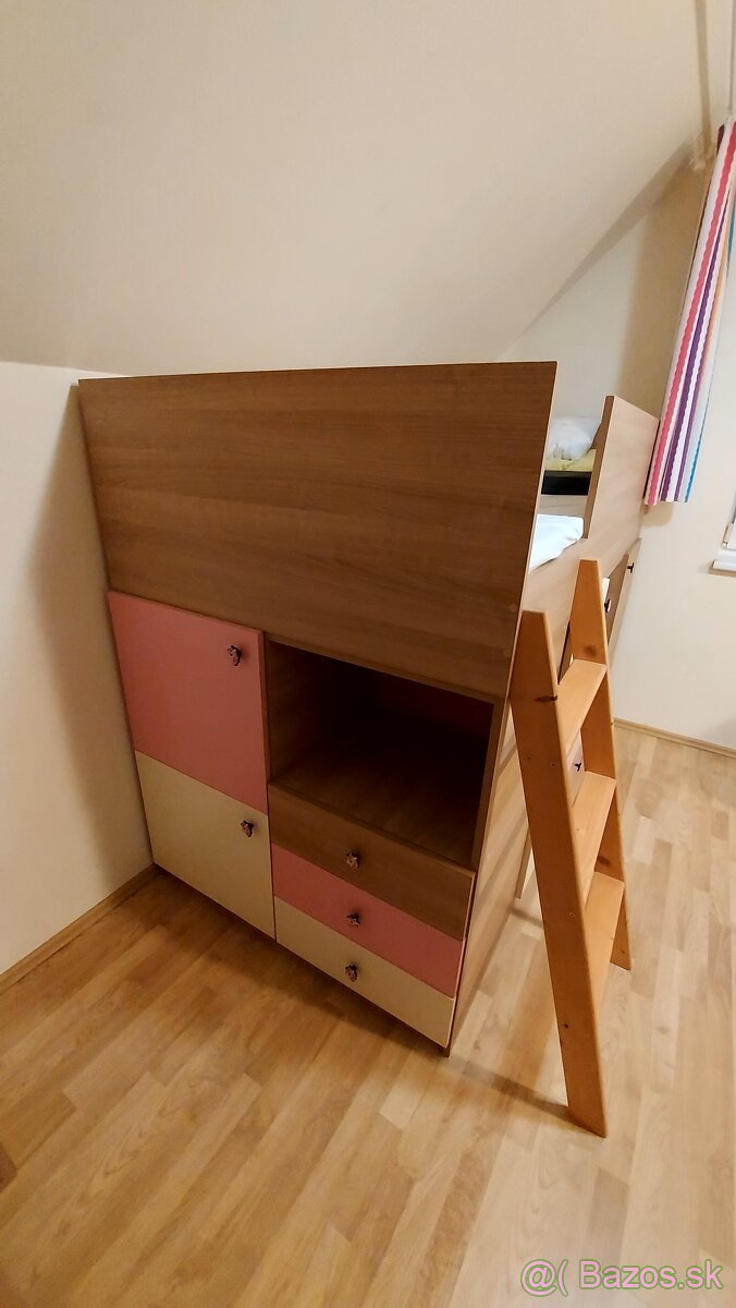 Predám detské vysoké postele na skrinkách - 3