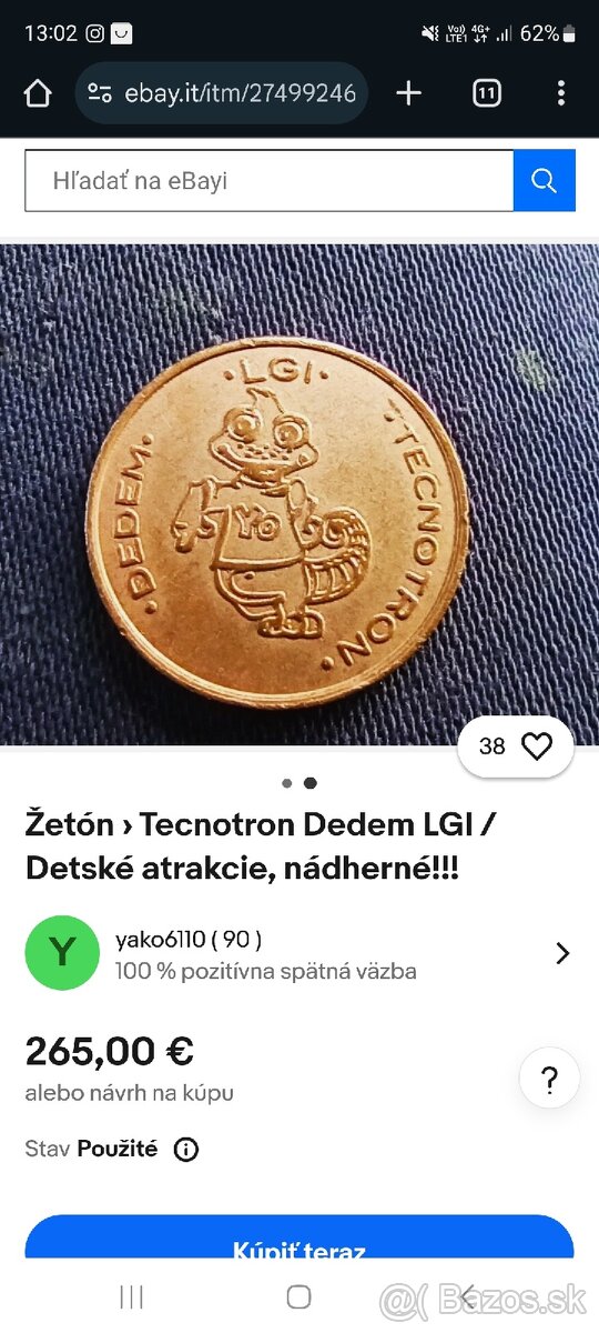Žetón minca Tecnotron Dedem LGI - 3