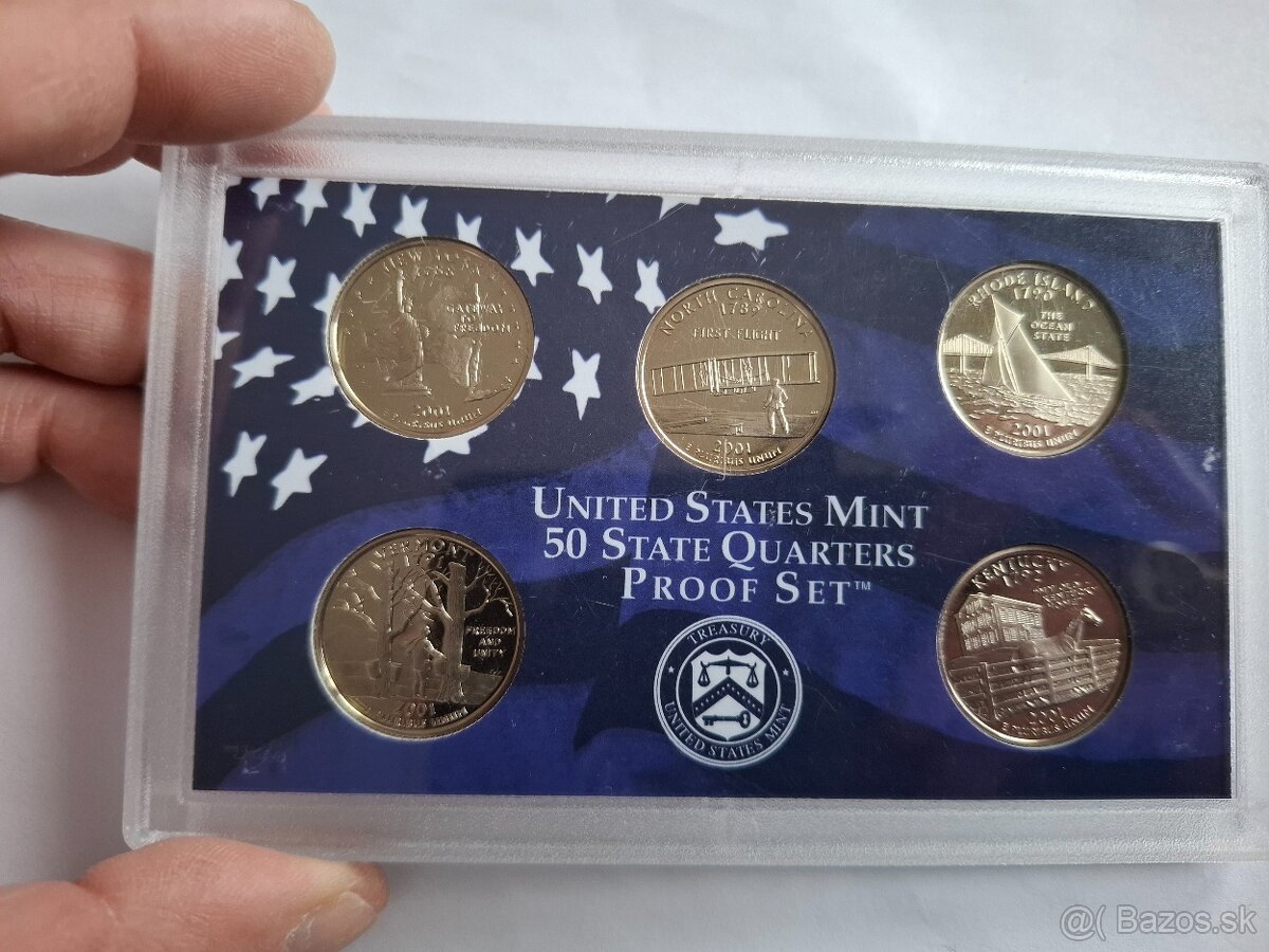 Americké mince Proof set r. 2001 - 3