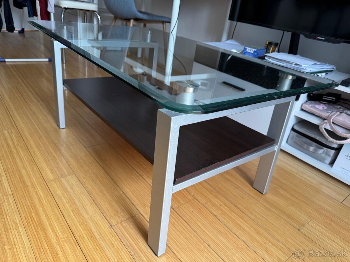 Sklenený konferenčný stól 1m x 0,6m - 3