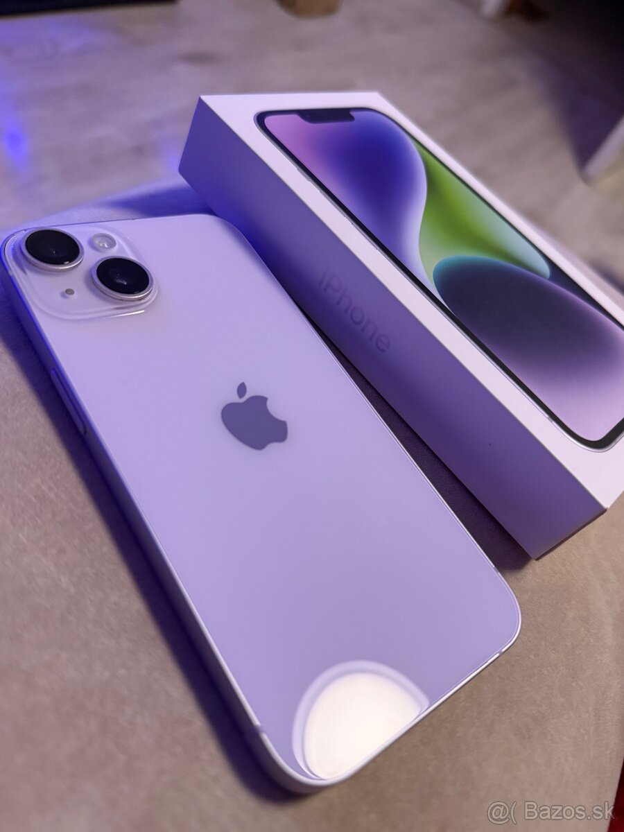 Predám iPhone 14 128GB Purple - 3