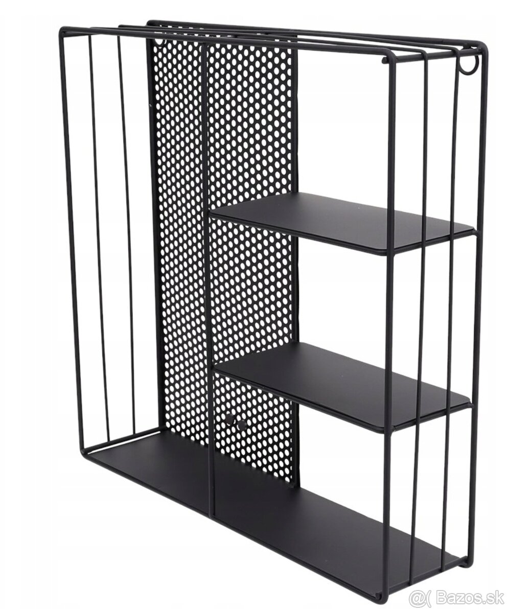 Kovová polička na stenu 37x37 - 3