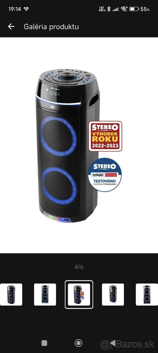 Párty reproduktor GoGEN HAPPEE BPS 736 CD čierny - 3