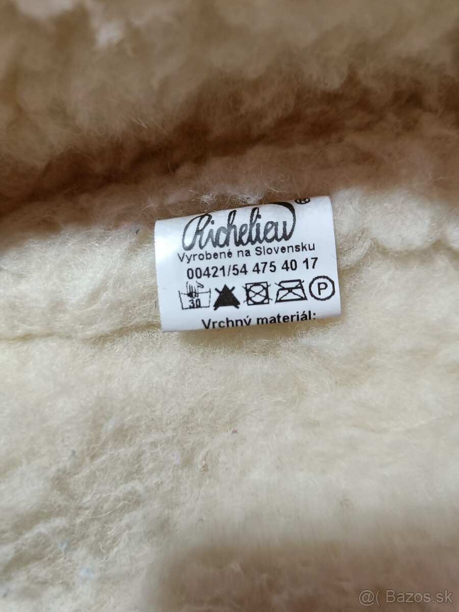 Zimný fusák z OVČIEHO RÚNA Richelieu - 3