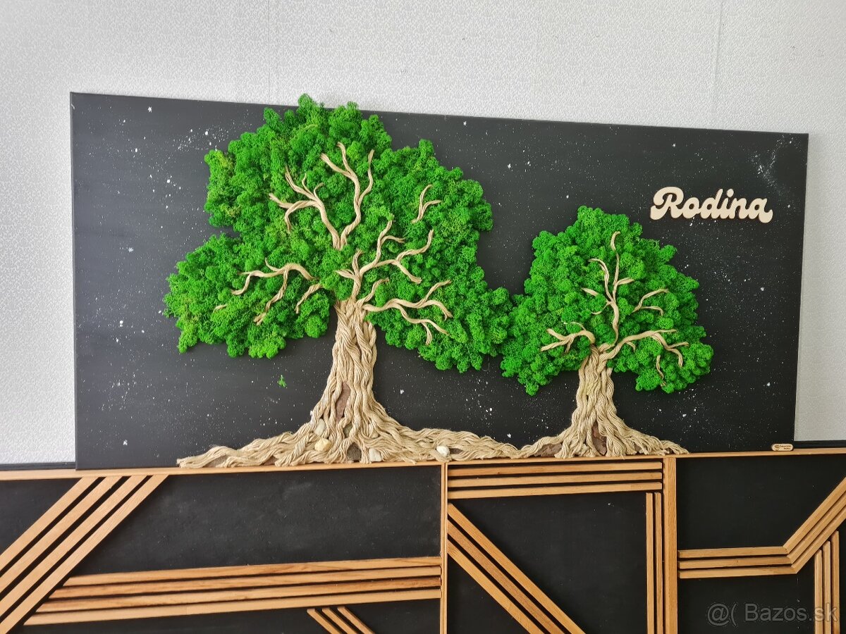 Machový obraz stromy - 3