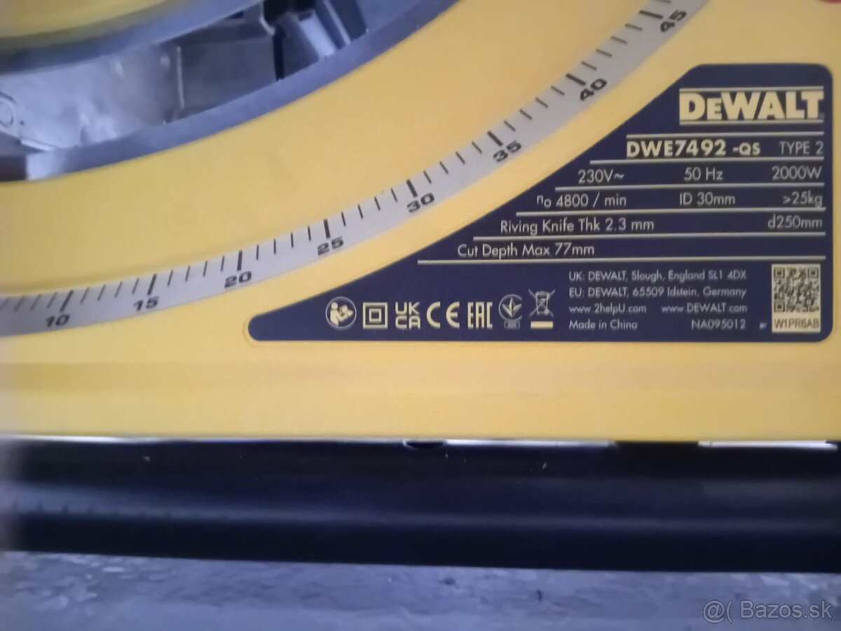 DEWALT stolová píla DWE7492 - 3