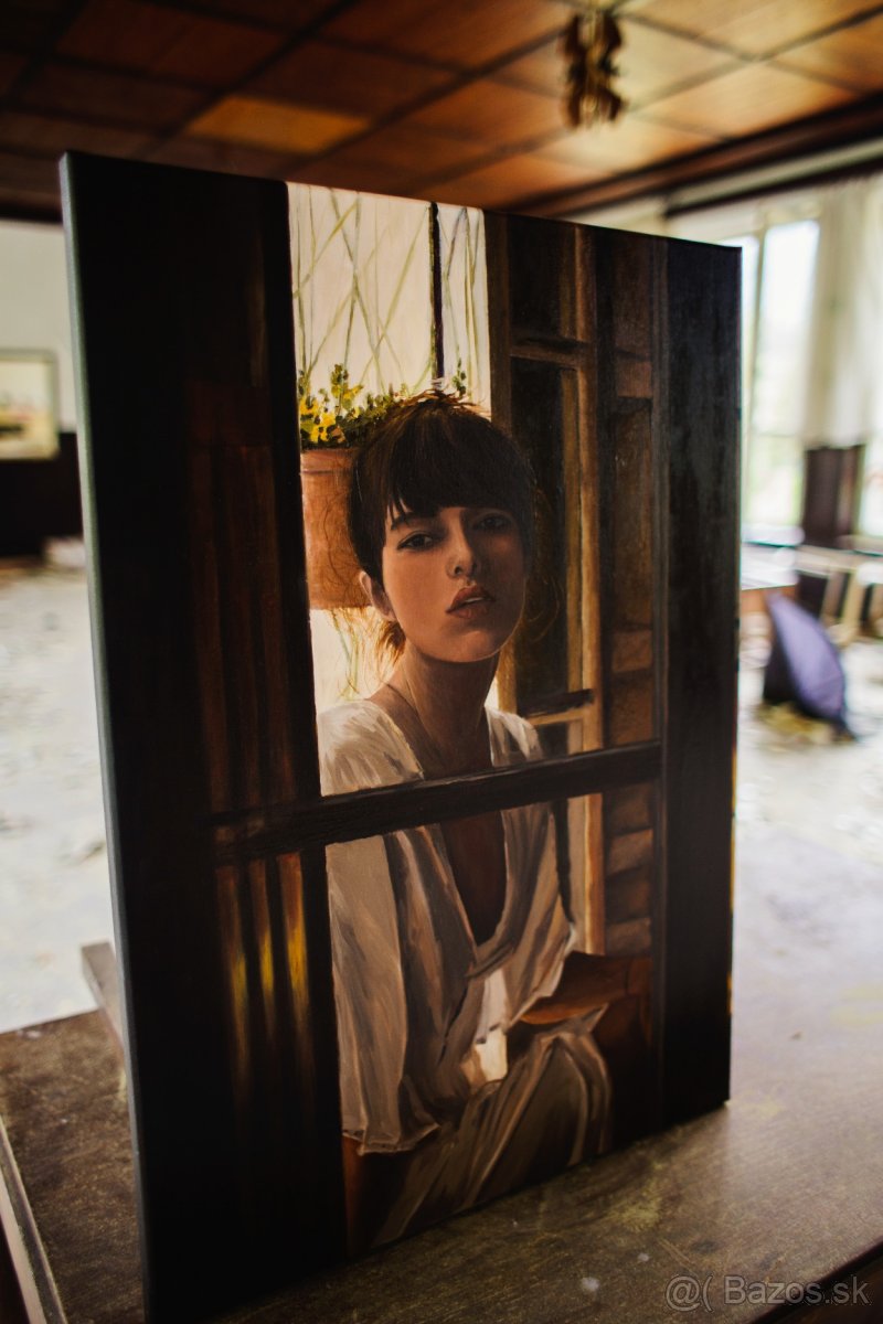 Ručne maľovaný obraz - olejomaľba - portrét - 3