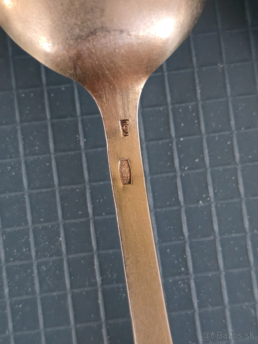 Strieborné lyžičky 6ks sovietske 875/1000 - 3