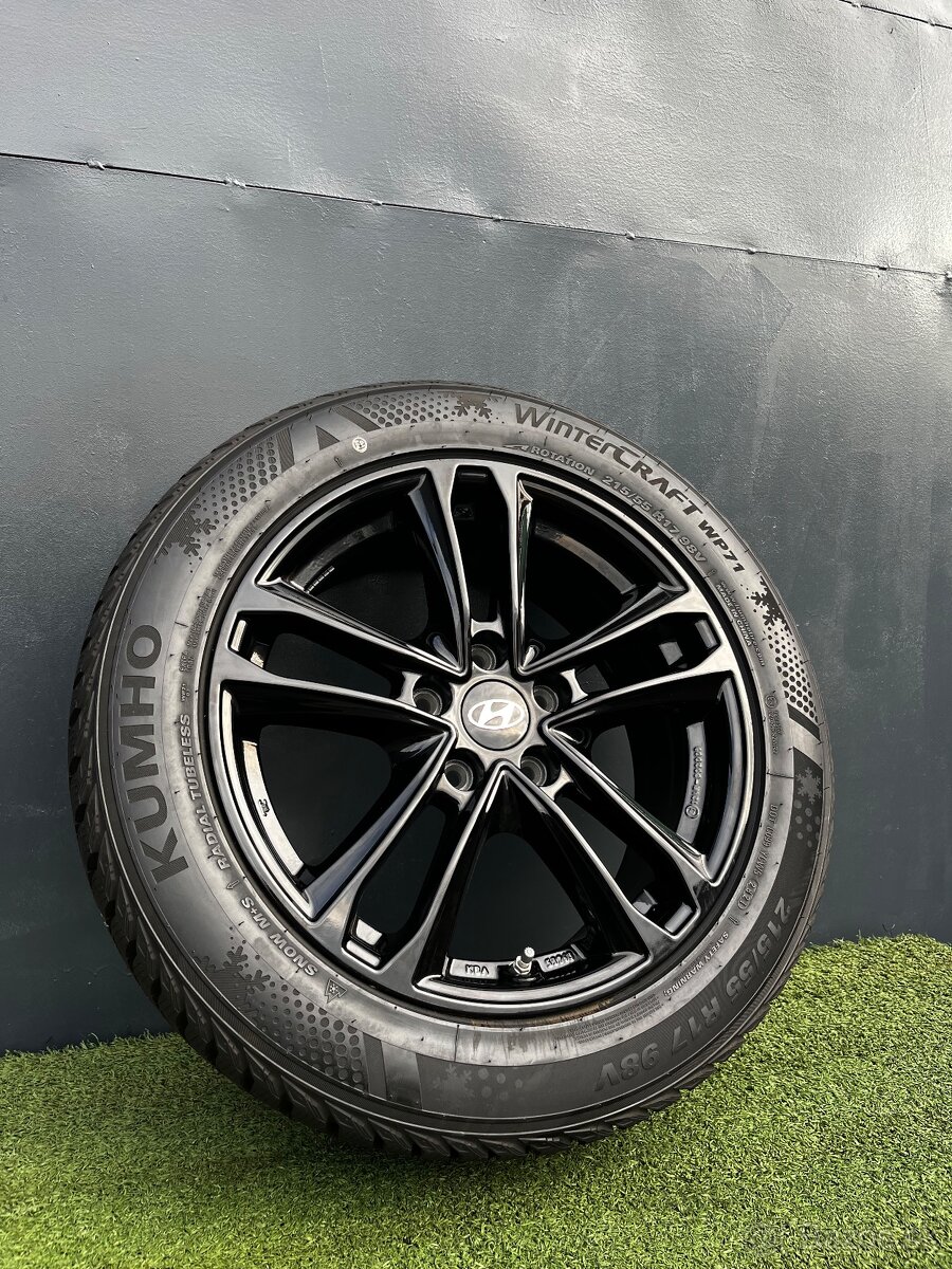 Alu kola Hyundai, Kia 215/55/17 zimní 100% stav - 3
