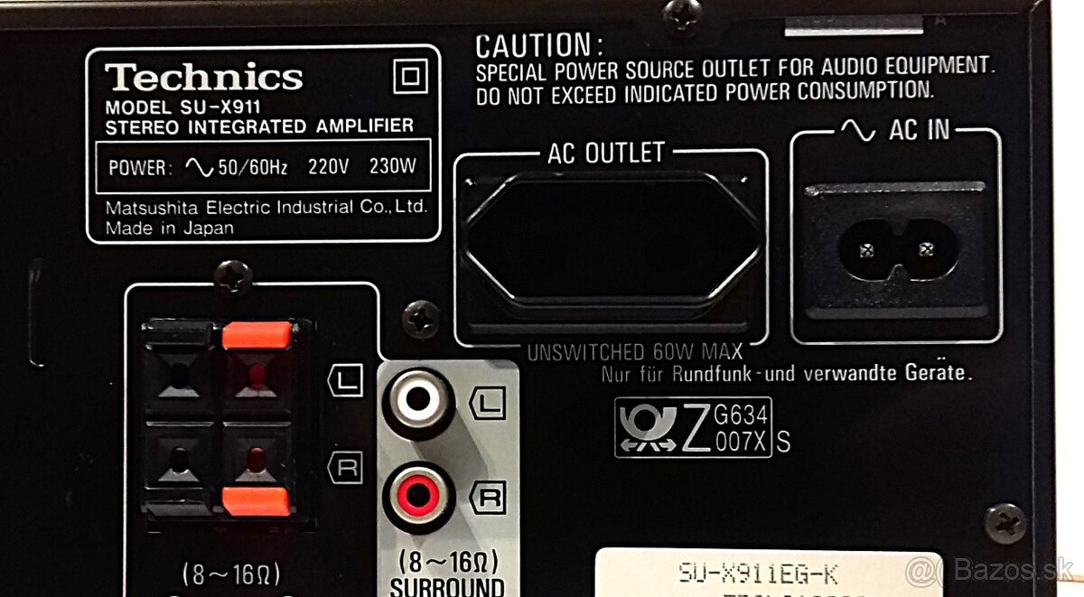 230W zosilnovac MIDI system = TECHNICS SU-X911, JAPAN, MZ02 - 3