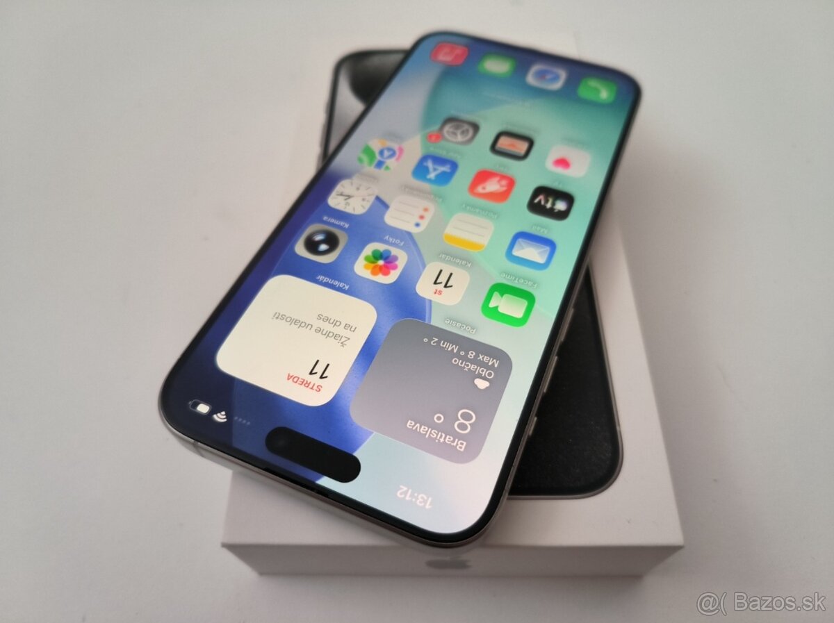 apple iphone 15 PRO MAX 256gb White Titanium 100% Batéria - 3