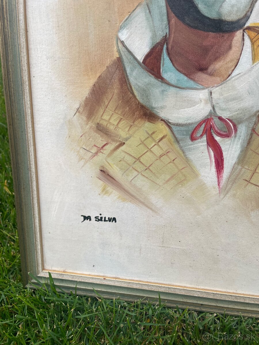 starý obraz -klaun - 3