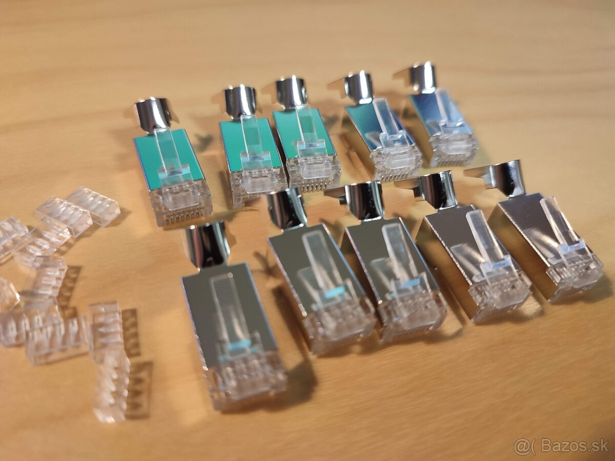 10x Konektor RJ45 tienený cat 6a/7 drôt STP - 3
